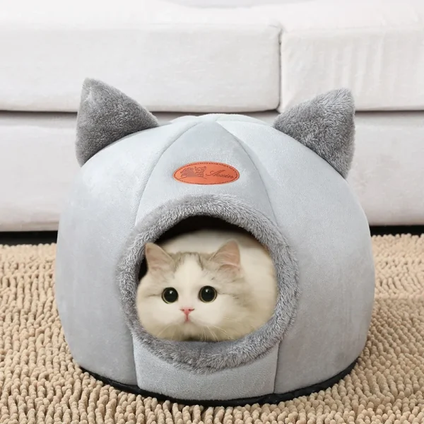 Deep Sleep Comfort In Winter Cat Bed - Image 2