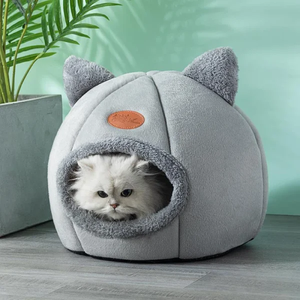 Deep Sleep Comfort In Winter Cat Bed - Image 3