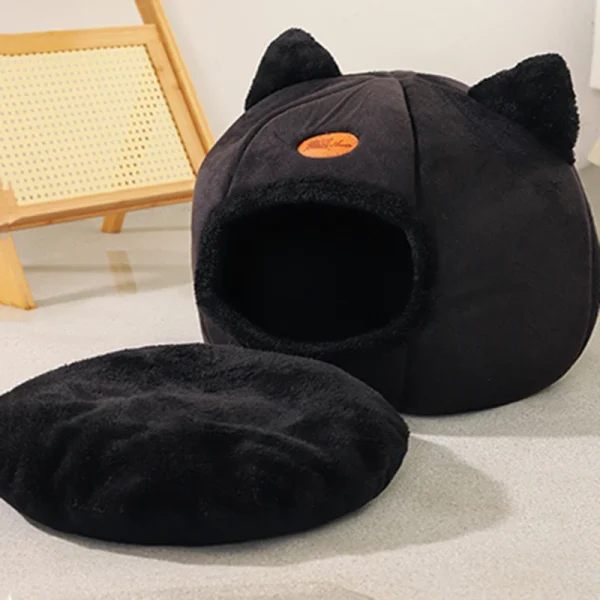 Deep Sleep Comfort In Winter Cat Bed - Image 5