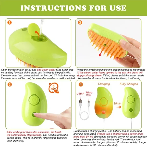 Water Spray Kitten Pet Comb - Image 5